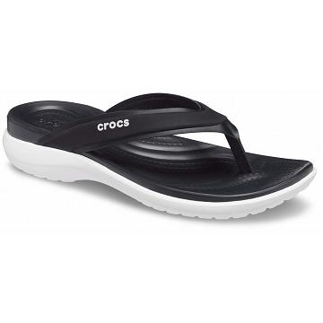 Crocs Capri V Sportos Flip Szandál Női Fekete | HU 0521QMAZ